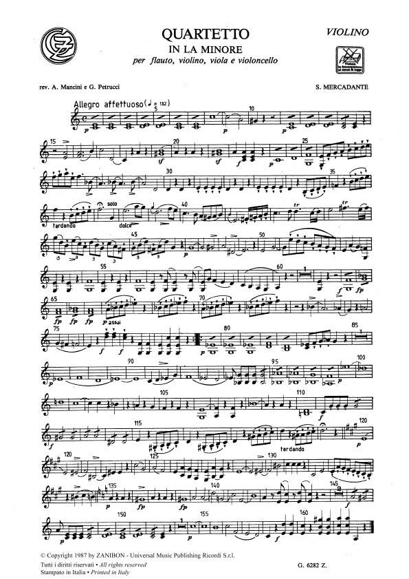 Quartetto In La Minore